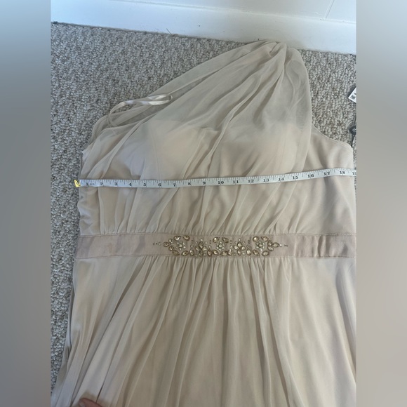 Adrianna Papell Elegant Cream One-Shoulder Dress size 18 new with tag - Picture 9 of 10